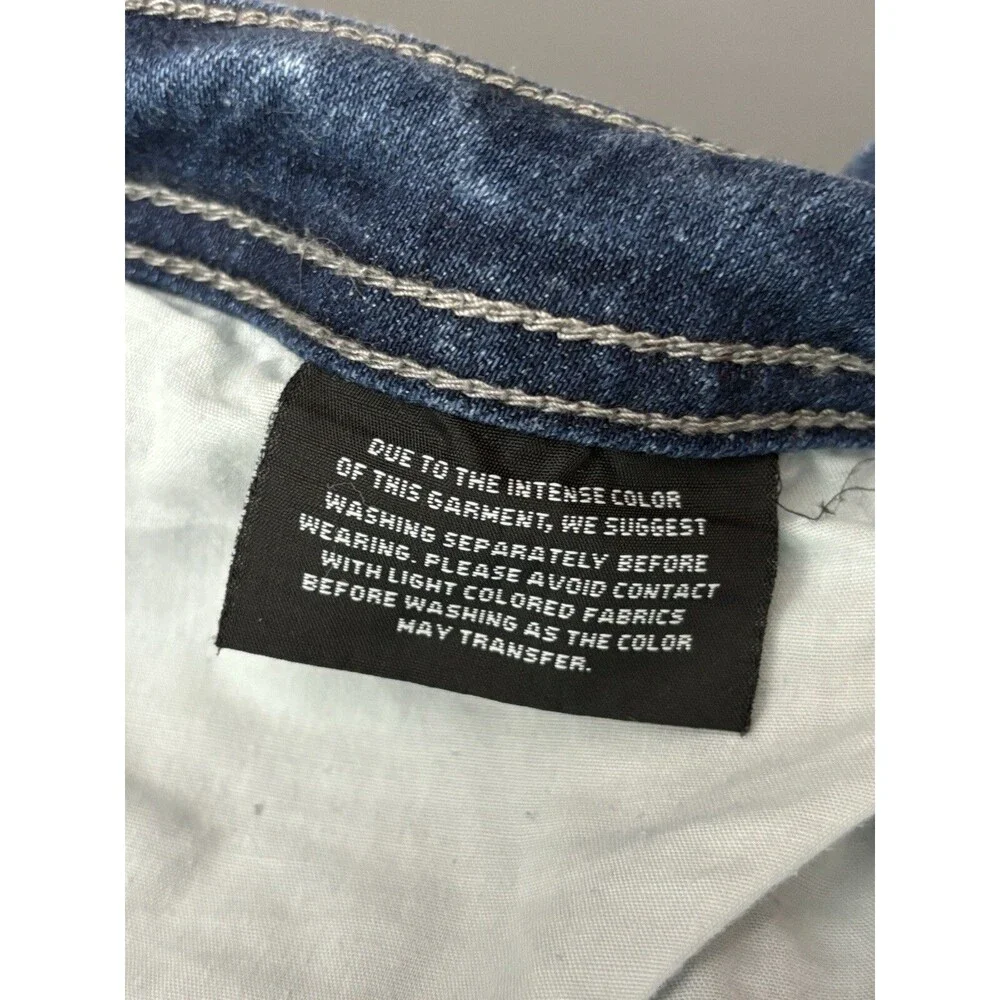 Buffalo David Bitton Jackson Jeans Mens 36x30.5 Straight Stretch Blue Denim